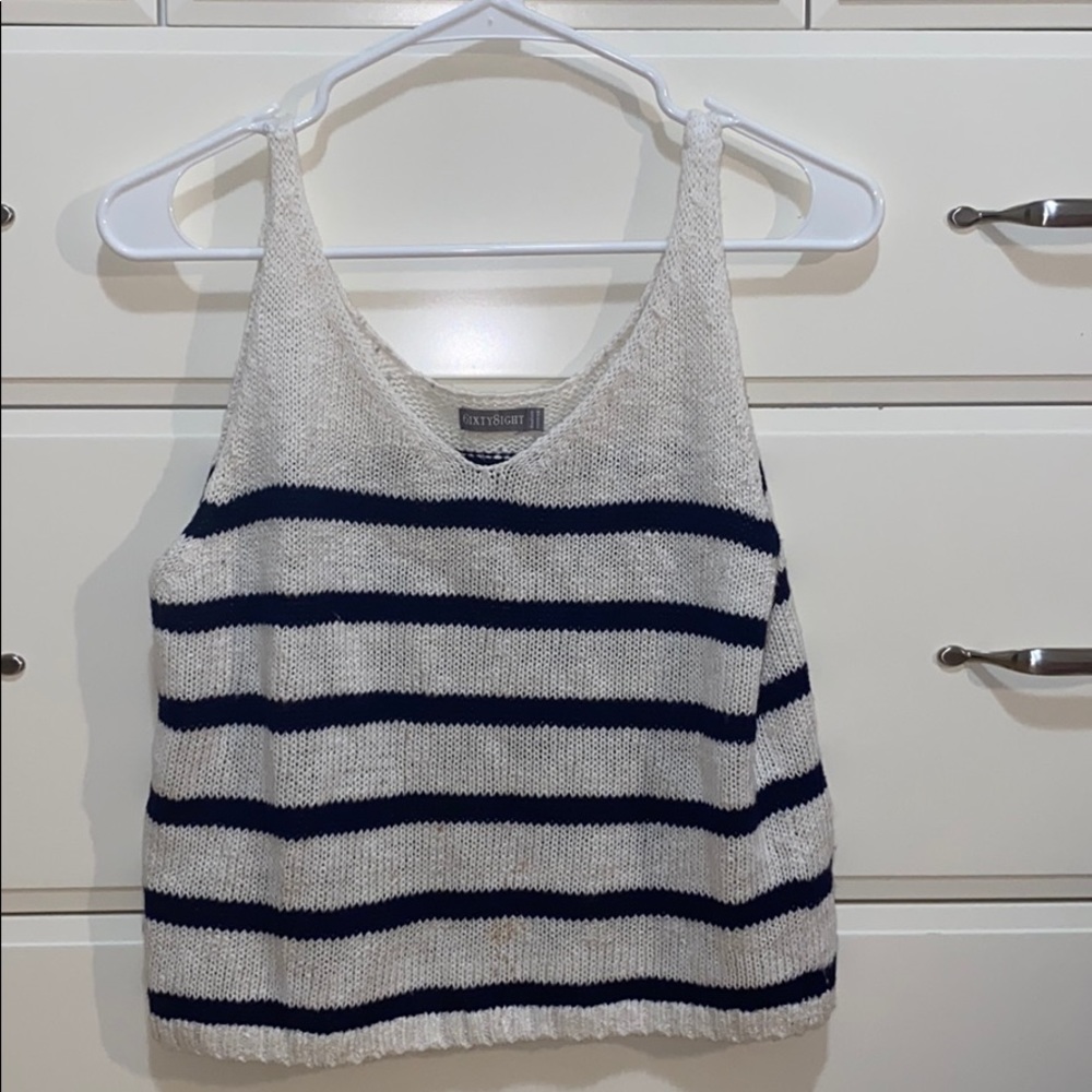 striped sweater tank top